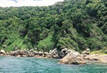 Mergulho em Arraial do Cabo: tudo o que você precisa saber! Casal com roupa de mergulho e máscara de mergulho dentro do mar de Arraial do Cabo